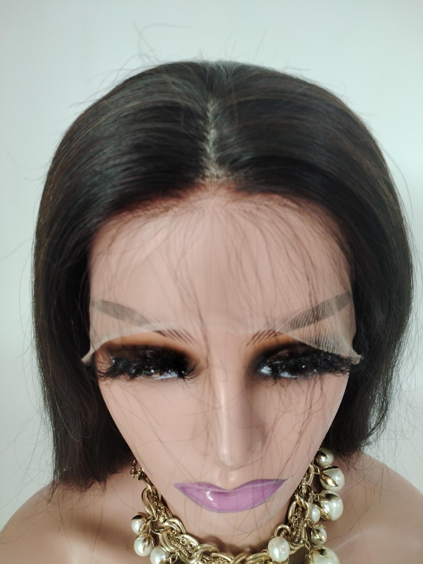 Long Straight Natural Black Color Human Hair Lace Front Wigs With Natural Hairline 13x4 Lace Frontal Wigs For Black Women 150%