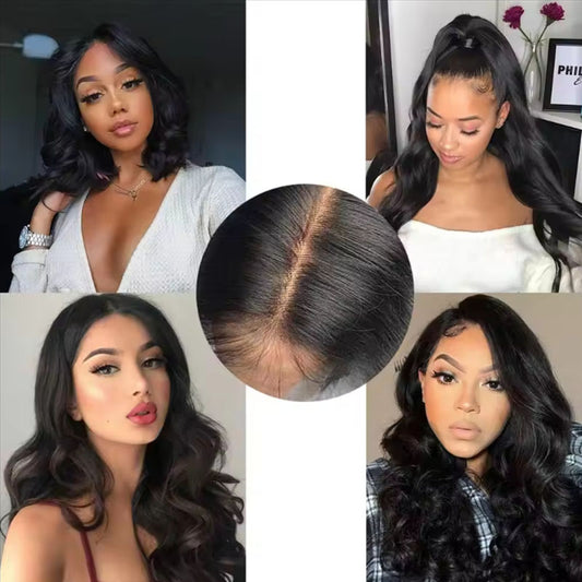 Brazilian virgin hair full lace wig with 150% density pre combed hair thread and human hair tie wig