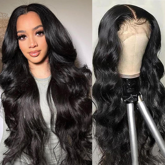 360 Lace Wigs Human Hair Pre Plucked Body Wave Transparent Lace Frontal Wigs for Black Women Human Hair 150% Density