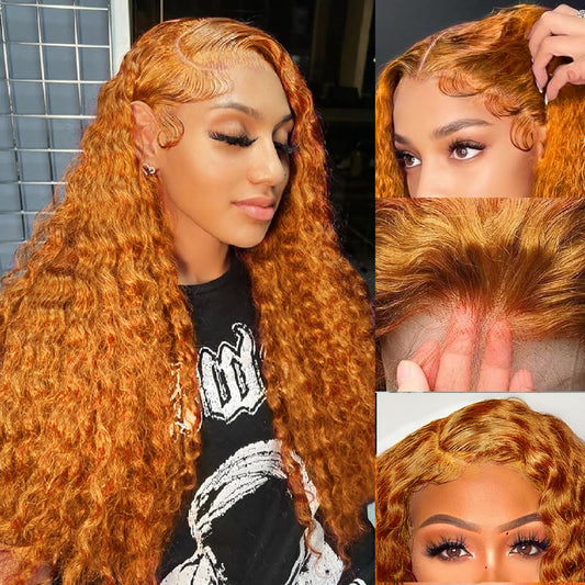 100% Virgin Hair HD 99j Burgundy Lace Front Wig Bone curly Human Hair Wigs Pre Plucked light orange Colored Hd Transparent Lace Frontal Wig