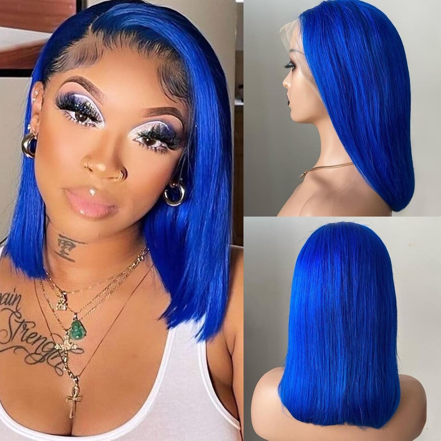 100% Virgin Hair 99j Burgundy Lace Front Wig Bone Big wave Human Hair Wigs Pre Plucked light Blue Colored 613 Transparent Lace Frontal Wig