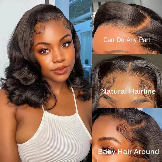 360 Lace Wigs Human Hair Pre Plucked Body Wave Transparent Lace Frontal Wigs for Black Women Human Hair 150% Density